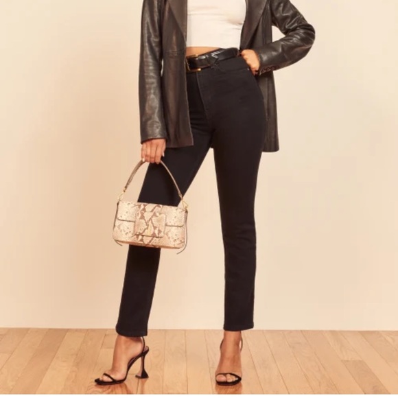 Reformation High Rise Skinny Jeans In Black Size‎ 25 - Picture 1 of 11